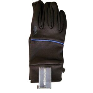Polo Ralph Lauren Men's Black Embroidered Logo Gloves Size Medium